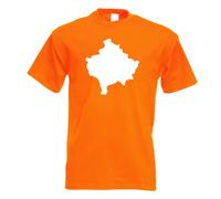 T-Shirt Contour Du Kosovo Pour Hommes Funshirt Imprimé Design
