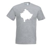 T-Shirt Contour Du Kosovo Pour Hommes Funshirt Imprimé Design