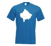 T-Shirt Contour Du Kosovo Pour Hommes Funshirt Imprimé Design