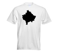 T-Shirt Contour Du Kosovo Pour Hommes Funshirt Imprimé Design