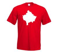 T-Shirt Contour Du Kosovo Pour Hommes Funshirt Imprimé Design