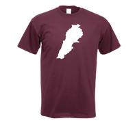 T-Shirt Contour Du Liban Pour Hommes Funshirt Imprimé Design