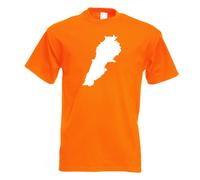 T-Shirt Contour Du Liban Pour Hommes Funshirt Imprimé Design