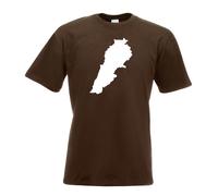 T-Shirt Contour Du Liban Pour Hommes Funshirt Imprimé Design