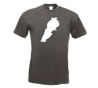 T-Shirt Contour Du Liban Pour Hommes Funshirt Imprimé Design