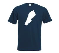 T-Shirt Contour Du Liban Pour Hommes Funshirt Imprimé Design