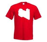 T-Shirt Contour Du Libye Pour Hommes Funshirt Imprimé Design