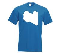 T-Shirt Contour Du Libye Pour Hommes Funshirt Imprimé Design