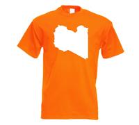 T-Shirt Contour Du Libye Pour Hommes Funshirt Imprimé Design