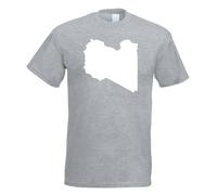 T-Shirt Contour Du Libye Pour Hommes Funshirt Imprimé Design