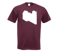 T-Shirt Contour Du Libye Pour Hommes Funshirt Imprimé Design