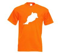 T-Shirt Contour Du Maroc Pour Hommes Funshirt Imprimé Design