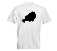 T-Shirt Contour Du Niger Pour Hommes Funshirt Imprimé Design