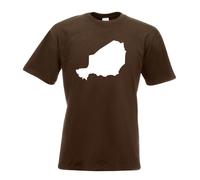 T-Shirt Contour Du Niger Pour Hommes Funshirt Imprimé Design