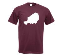 T-Shirt Contour Du Niger Pour Hommes Funshirt Imprimé Design