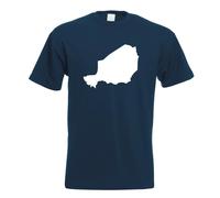 T-Shirt Contour Du Niger Pour Hommes Funshirt Imprimé Design