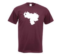 T-Shirt Contour Du Venezuela Pour Hommes Funshirt Imprimé Design