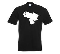 T-Shirt Contour Du Venezuela Pour Hommes Funshirt Imprimé Design