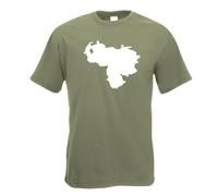 T-Shirt Contour Du Venezuela Pour Hommes Funshirt Imprimé Design