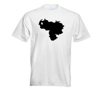 T-Shirt Contour Du Venezuela Pour Hommes Funshirt Imprimé Design