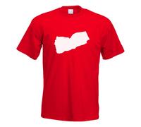 T-Shirt Contour Du Yémen Pour Hommes Imprimé Design