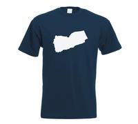 T-Shirt Contour Du Yémen Pour Hommes Imprimé Design
