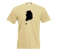 T-Shirt Contour Homme Design Imprimé Corée Sud