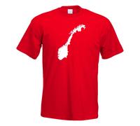 T-Shirt Contour Norvège Pour Hommes Funshirt Imprimé Design