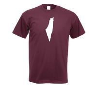 T-Shirt Contour Palestine Pour Hommes Funshirt Imprimé Design