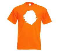 T-Shirt Contour Sierra Leone Pour Hommes Funshirt Imprimé Design