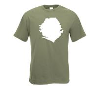 T-Shirt Contour Sierra Leone Pour Hommes Funshirt Imprimé Design