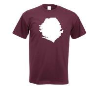 T-Shirt Contour Sierra Leone Pour Hommes Funshirt Imprimé Design