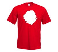T-Shirt Contour Sierra Leone Pour Hommes Funshirt Imprimé Design