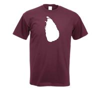 T-Shirt Contour Sri Lanka Pour Hommes Funshirt Imprimé Design