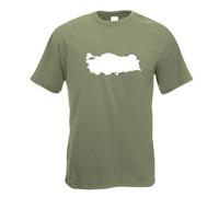 T-Shirt Contour Turquie Pour Hommes Funshirt Imprimé Design