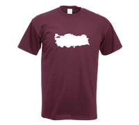T-Shirt Contour Turquie Pour Hommes Funshirt Imprimé Design