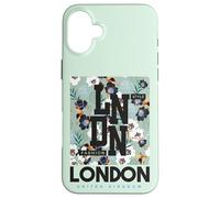 T-Shirt Cool London, Motif Floral de Londres Coque pour iPhone 16 Plus