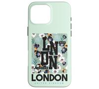 T-Shirt Cool London, Motif Floral de Londres Coque pour iPhone 16 Pro Max