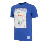 T-shirt Copa Brésil World Cup Poster 2014 Bleu S Unisex