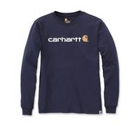 T-shirt Core Logo Manches Longues Bleu - 412 - CARHARTT - 104107 L