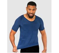 T-shirt Correcteur de Posture Homme - Compression - Maillot de Corps Manches Courtes Bleu XXL