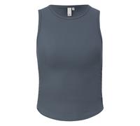 T-shirt côtelé avec fronces sur le côté femme QS Gris L