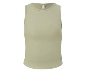 T-shirt côtelé avec fronces sur le côté femme QS Vert XL
