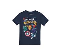 T-shirt Coton Avengers Trio Bleu Marine 3/4A