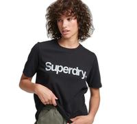 T-shirt coton bio fille Superdry Core Logo 80s Noir 12 ans