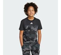 adidas Unisex Kinder Seasonal Essentials Camo Cotton T-Shirt Juniors, Black/White, 13-14 Years