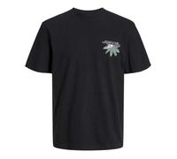 T-shirt coton col rond droit - JACK & JONES - Noir - Homme - Manches courtes S