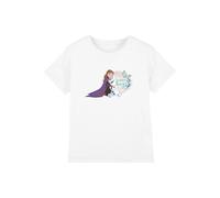 T-shirt coton la reine des neiges like warm hugs blanc 3/4A