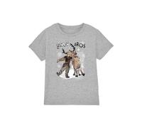 T-shirt coton la reine des neiges snow bros gris chiné 12/13A