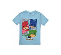 T-shirt coton les pyjamasques comic heroes bleu clair 5/6A